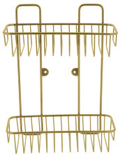 GEYSER® trådkurv dobbelt mat guld